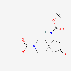 (R)-tert-Butyl 1-((tert-butoxycarbonyl)amino)-3-oxo-8-azaspiro[4.5]decane-8-carboxylate