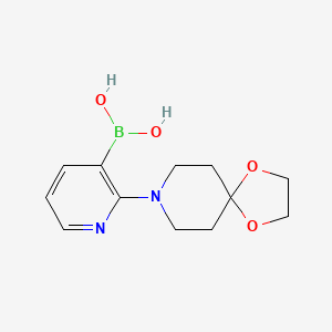 molecular formula C12H17BN2O4 B14061348 (2-{1,4-Dioxa-8-azaspiro[4.5]decan-8-yl}pyridin-3-yl)boronic acid 