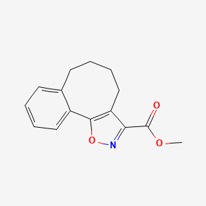 molecular formula C15H15NO3 B14061354 Methyl 4,5,6,7-tetrahydrobenzo[3,4]cycloocta[1,2-d]isoxazole-3-carboxylate 