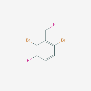 molecular formula C7H4Br2F2 B14061361 1,3-Dibromo-4-fluoro-2-(fluoromethyl)benzene 