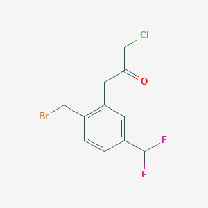 1-(2-(Bromomethyl)-5-(difluoromethyl)phenyl)-3-chloropropan-2-one