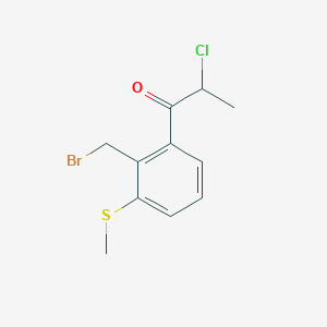 1-(2-(Bromomethyl)-3-(methylthio)phenyl)-2-chloropropan-1-one