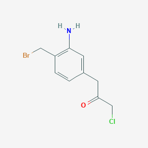 1-(3-Amino-4-(bromomethyl)phenyl)-3-chloropropan-2-one