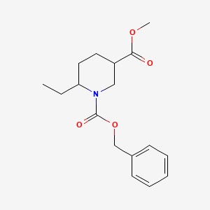 1-Benzyl 3-methyl 6-ethylpiperidine-1,3-dicarboxylate