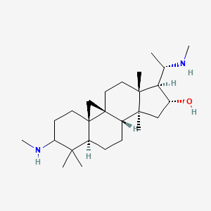 (2aR,3S,4R,5aS,5bS,7aR,11aR,12aS)-2a,5a,8,8-tetramethyl-9-(methylamino)-3-((S)-1-(methylamino)ethyl)tetradecahydro-1H,12H-cyclopenta[a]cyclopropa[e]phenanthren-4-ol