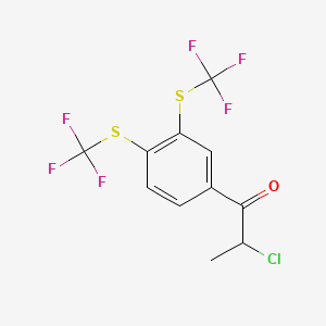 1-(3,4-Bis(trifluoromethylthio)phenyl)-2-chloropropan-1-one