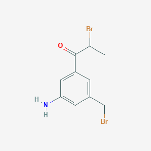 1-(3-Amino-5-(bromomethyl)phenyl)-2-bromopropan-1-one