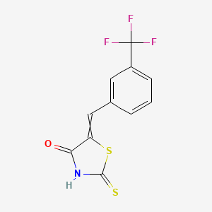 2-Sulfanylidene-5-[[3-(trifluoromethyl)phenyl]methylidene]-1,3-thiazolidin-4-one