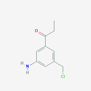 1-(3-Amino-5-(chloromethyl)phenyl)propan-1-one