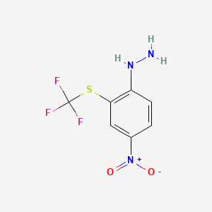 1-(4-Nitro-2-(trifluoromethylthio)phenyl)hydrazine