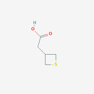 molecular formula C5H8O2S B1406155 2-(Thietan-3-yl)acetic acid CAS No. 1425935-32-5