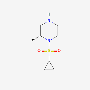 molecular formula C8H16N2O2S B1406157 (2R)-1-(cyclopropanesulfonyl)-2-methylpiperazine CAS No. 1567886-27-4