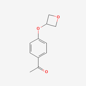 molecular formula C11H12O3 B1406163 1-[4-(Oxetan-3-yloxy)-phenyl]-ethanone CAS No. 1601779-56-9