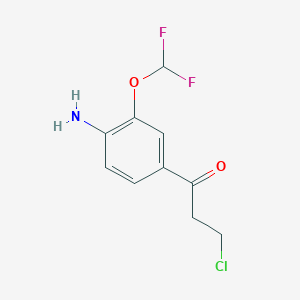 1-(4-Amino-3-(difluoromethoxy)phenyl)-3-chloropropan-1-one