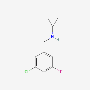 molecular formula C10H11ClFN B1406165 N-[(3-chloro-5-fluorophenyl)methyl]cyclopropanamine CAS No. 1543028-16-5