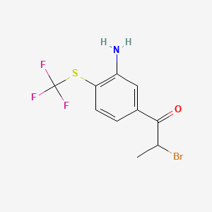 1-(3-Amino-4-(trifluoromethylthio)phenyl)-2-bromopropan-1-one