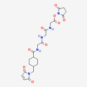 2,5-dioxopyrrolidin-1-yl (4-((2,5-dioxo-2,5-dihydro-1H-pyrrol-1-yl)methyl)cyclohexane-1-carbonyl)glycylglycylglycinate