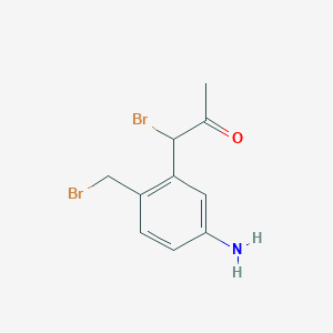 1-(5-Amino-2-(bromomethyl)phenyl)-1-bromopropan-2-one