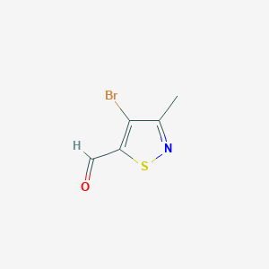 molecular formula C5H4BrNOS B1406171 4-Bromo-3-methyl-isothiazole-5-carbaldehyde CAS No. 89283-96-5