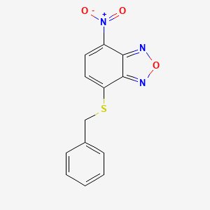 molecular formula C13H9N3O3S B14061717 4-Benzylsulfanyl-7-nitro-2,1,3-benzoxadiazole CAS No. 16322-24-0