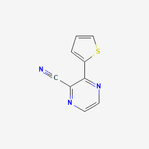 molecular formula C9H5N3S B1406172 3-(噻吩-2-基)吡嗪-2-碳腈 CAS No. 124629-55-6