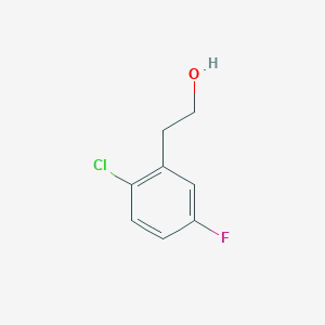 molecular formula C8H8ClFO B1406173 2-(2-Chloro-5-fluorophenyl)ethanol CAS No. 1505291-35-9