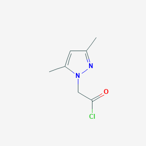 molecular formula C7H9ClN2O B1406174 (3,5-Dimethylpyrazol-1-yl)acetyl chloride CAS No. 1015782-45-2