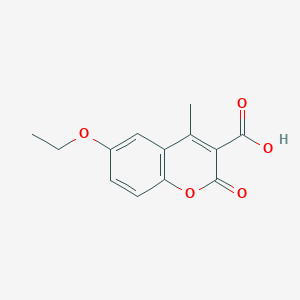 molecular formula C13H12O5 B1406175 6-Ethoxy-4-methyl-2-oxo-2H-chromene-3-carboxylic acid CAS No. 1216111-99-7