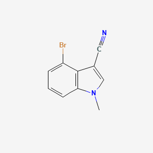 molecular formula C10H7BrN2 B1406177 1H-Indole-3-carbonitrile, 4-bromo-1-methyl- CAS No. 1521852-53-8