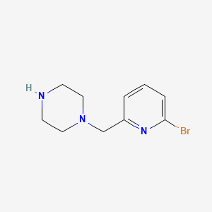molecular formula C10H14BrN3 B1406179 1-[(6-Bromopyridin-2-yl)methyl]piperazine CAS No. 1211582-18-1