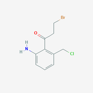 1-(2-Amino-6-(chloromethyl)phenyl)-3-bromopropan-1-one