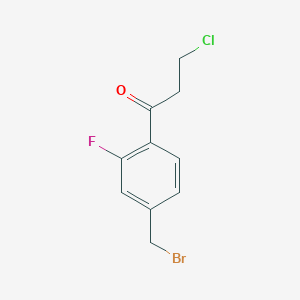 1-(4-(Bromomethyl)-2-fluorophenyl)-3-chloropropan-1-one