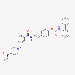 [1-[2-[[3-[(4-carbamoylpiperidin-1-yl)methyl]benzoyl]-methylamino]ethyl]piperidin-4-yl] N-(2-phenylphenyl)carbamate