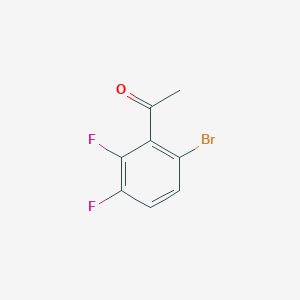molecular formula C8H5BrF2O B1406189 1-(6-溴-2,3-二氟苯基)乙酮 CAS No. 1542563-93-8