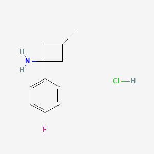 1-(4-Fluorophenyl)-3-methylcyclobutan-1-amine hcl