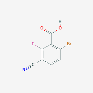 molecular formula C8H3BrFNO2 B1406190 6-Bromo-3-cyano-2-fluorobenzoic acid CAS No. 1518865-77-4