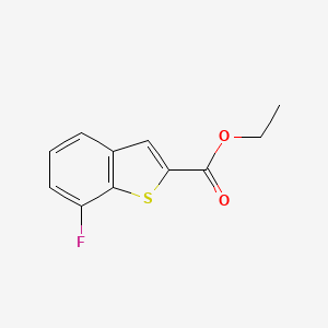 molecular formula C11H9FO2S B1406195 Ethyl 7-fluorobenzo[b]thiophene-2-carboxylate CAS No. 1503529-61-0