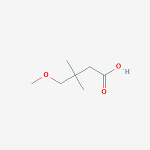 molecular formula C7H14O3 B1406200 4-Methoxy-3,3-dimethylbutanoic acid CAS No. 861592-92-9