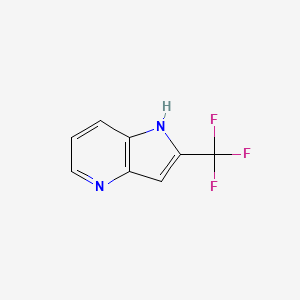 molecular formula C8H5F3N2 B1406212 2-(trifluoromethyl)-1H-pyrrolo[3,2-b]pyridine CAS No. 1261770-90-4
