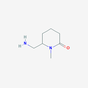 molecular formula C7H14N2O B1406217 6-(氨甲基)-1-甲基哌啶-2-酮 CAS No. 933747-20-7