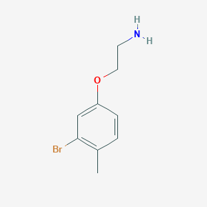 molecular formula C9H12BrNO B1406218 2-(3-Bromo-4-methylphenoxy)ethan-1-amine CAS No. 1427452-49-0