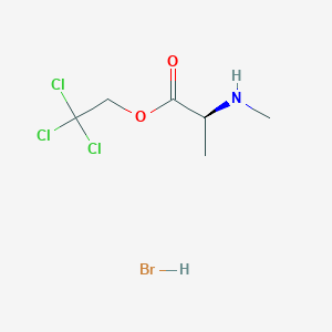 molecular formula C6H11BrCl3NO2 B14062251 N-Methyl-L-alanine 2,2,2-Trichloroethyl EsterHydrobromide 