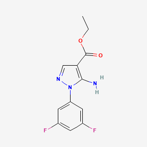 molecular formula C12H11F2N3O2 B1406227 Ethyl 5-amino-1-(3,5-difluorophenyl)-1h-pyrazole-4-carboxylate CAS No. 1527946-98-0
