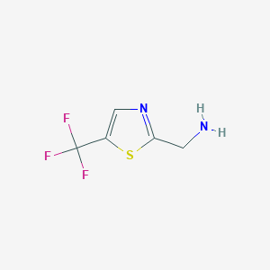 molecular formula C5H5F3N2S B1406229 2-Aminomethyl-5-trifluoromethylthiazole CAS No. 1211532-33-0