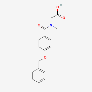 molecular formula C17H17NO4 B1406231 2-{1-[4-(Benzyloxy)phenyl]-N-methylformamido}acetic acid CAS No. 1571780-69-2