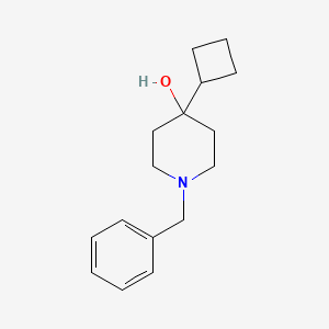 molecular formula C16H23NO B14062328 1-Benzyl-4-cyclobutylpiperidin-4-ol 