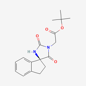 (S)-tert-Butyl 2-(2,5-dioxo-2',3'-dihydrospiro[imidazolidine-4,1'-inden]-1-yl)acetate