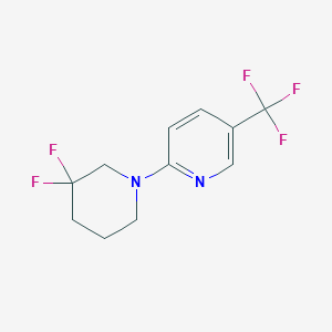 molecular formula C11H11F5N2 B1406249 2-(3,3-Difluoropiperidin-1-yl)-5-(trifluoromethyl)pyridine CAS No. 1707605-14-8