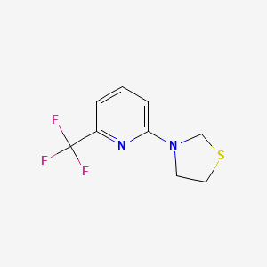 molecular formula C9H9F3N2S B1406250 3-(6-(Trifluoromethyl)pyridin-2-yl)thiazolidine CAS No. 1707581-23-4