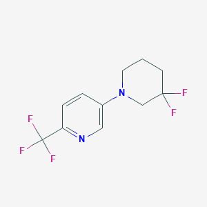 molecular formula C11H11F5N2 B1406254 5-(3,3-Difluoropiperidin-1-yl)-2-(trifluoromethyl)pyridine CAS No. 1779136-25-2